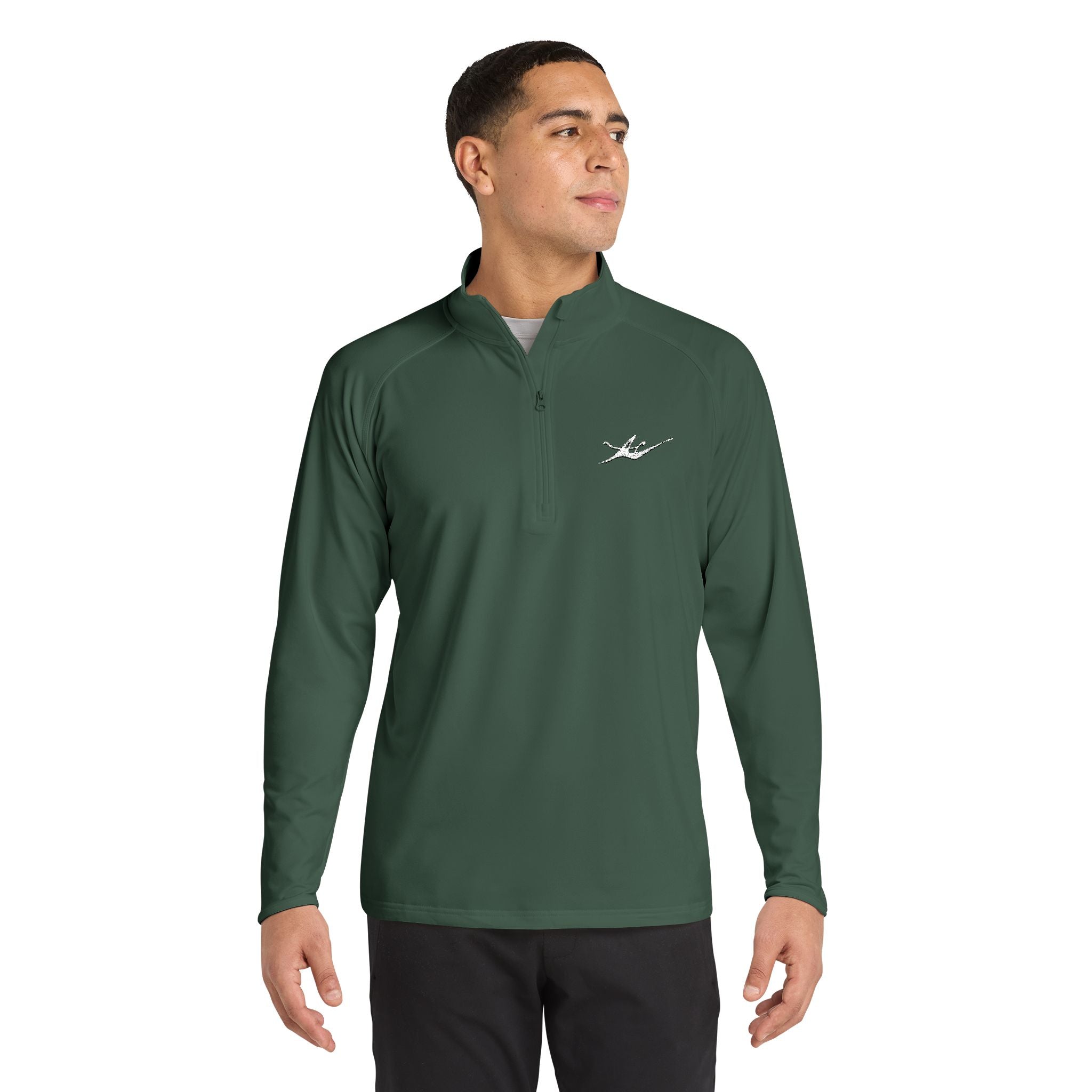 Men's Embroidered Kayak Quarter-Zip Pullover | Lightweight Moisture-Wicking Performance Top
