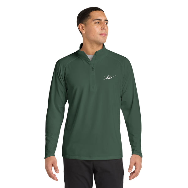 Men's Embroidered Kayak Quarter-Zip Pullover | Lightweight Moisture-Wicking Performance Top