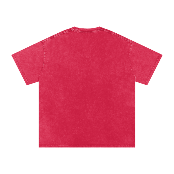 Unisex Snow Washed Oversized Cotton T-Shirt - Live for it
