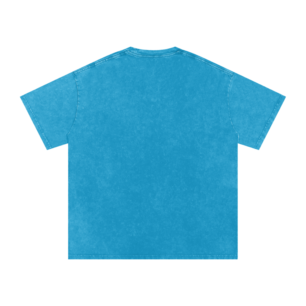 Unisex Snow Washed Oversized Cotton T-Shirt - Live for it