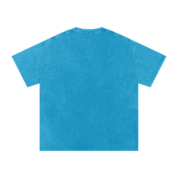 Unisex Snow Washed Oversized Cotton T-Shirt - Live for it