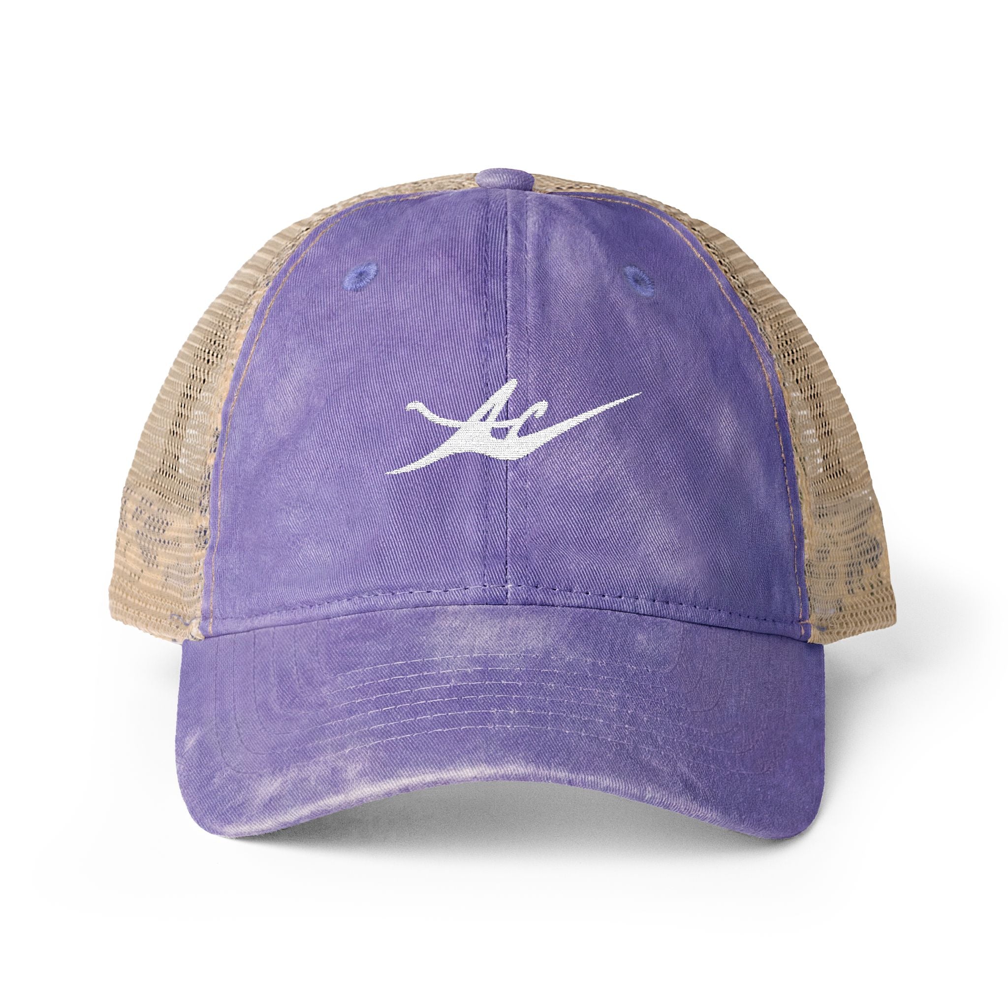 Women's Washed Mesh-Back Cap with Embroidered Logo