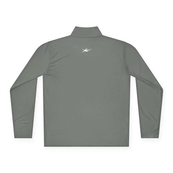 Unisex Embroidered Logo Quarter-Zip Performance Pullover