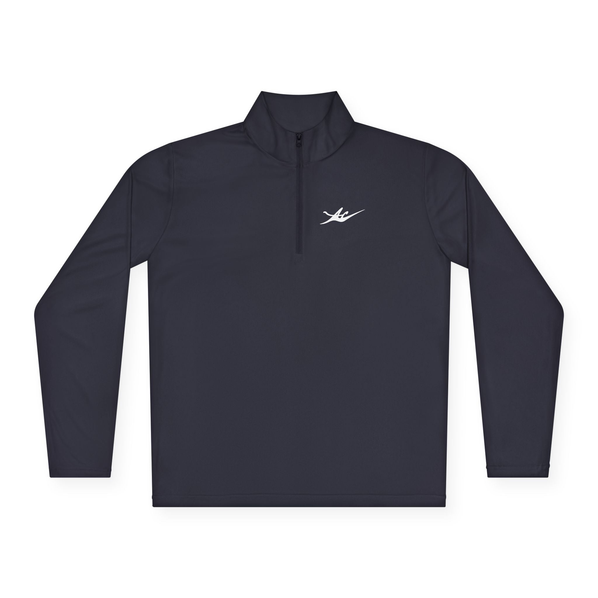 Unisex Embroidered Logo Quarter-Zip Performance Pullover