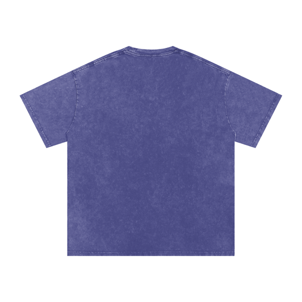 Unisex Snow Washed Oversized Cotton T-Shirt - Live for it