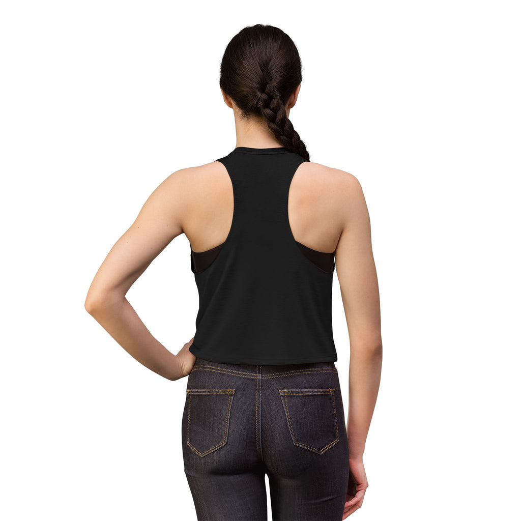 Women's Retro Script Graphic Crop Tank Top