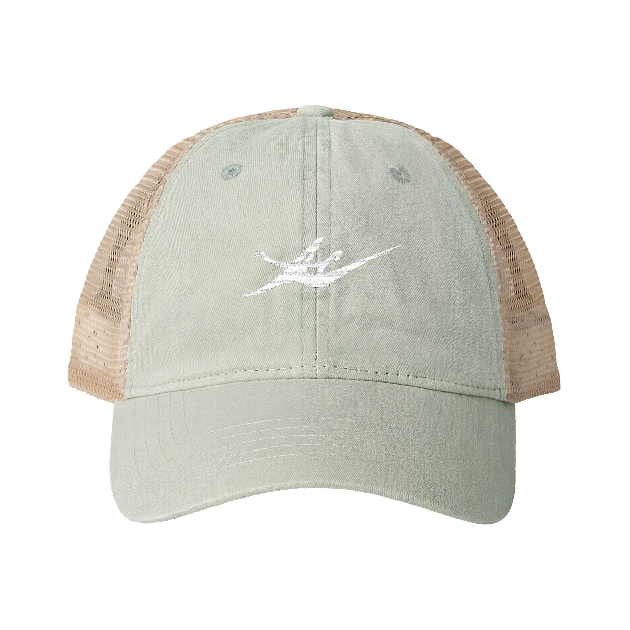 Women's Washed Mesh-Back Cap with Embroidered Logo