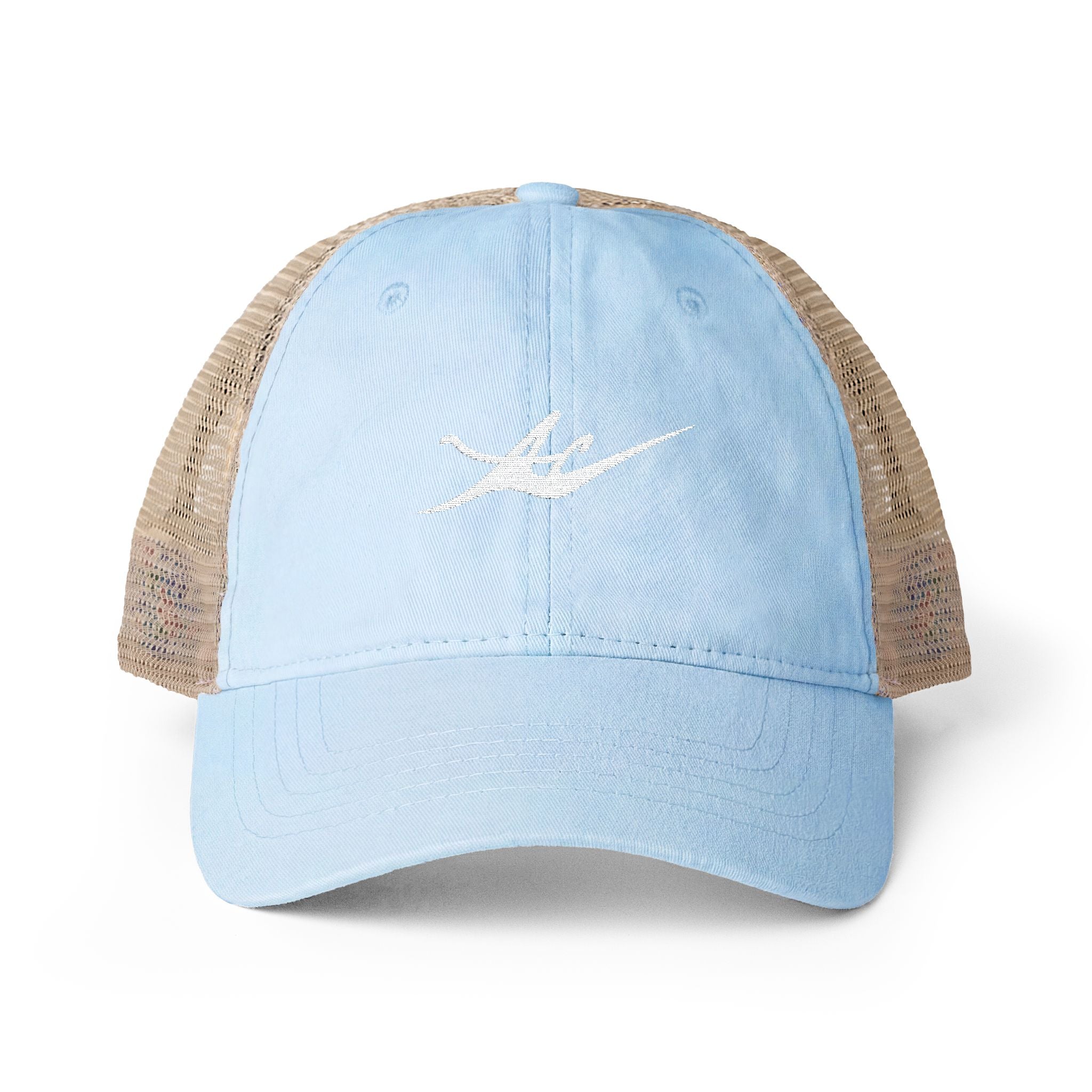 Women's Washed Mesh-Back Cap with Embroidered Logo