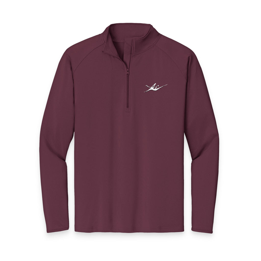 Men's Embroidered Kayak Quarter-Zip Pullover | Lightweight Moisture-Wicking Performance Top