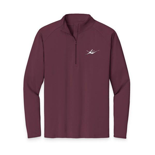 Men's Embroidered Kayak Quarter-Zip Pullover | Lightweight Moisture-Wicking Performance Top