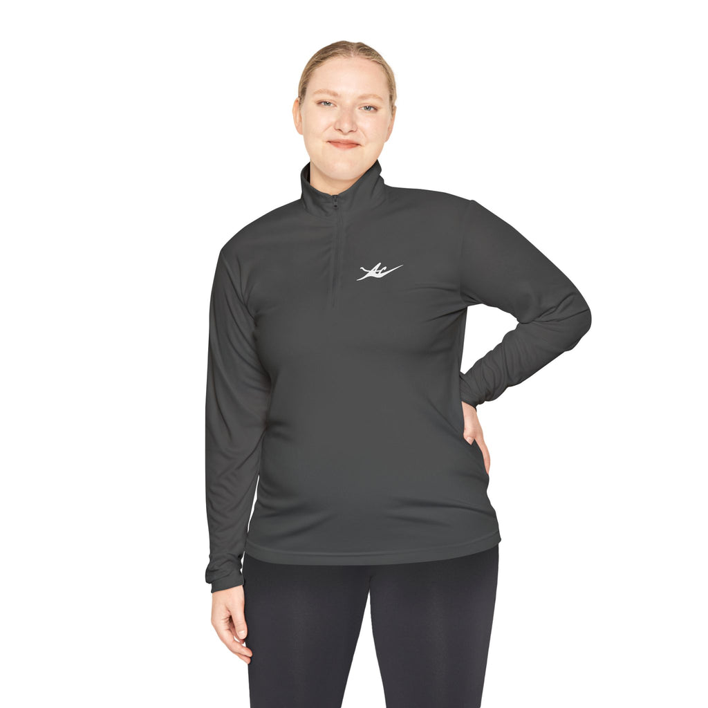 Unisex Embroidered Logo Quarter-Zip Performance Pullover