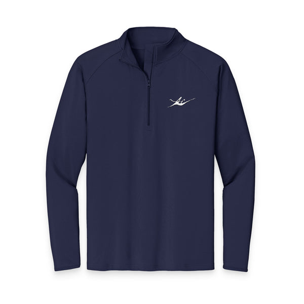 Men's Embroidered Kayak Quarter-Zip Pullover | Lightweight Moisture-Wicking Performance Top