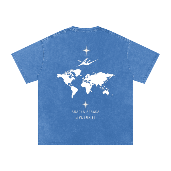 Unisex Snow Washed Oversized Cotton T-Shirt