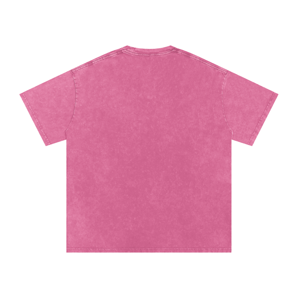 Unisex Snow Washed Oversized Cotton T-Shirt - Live for it