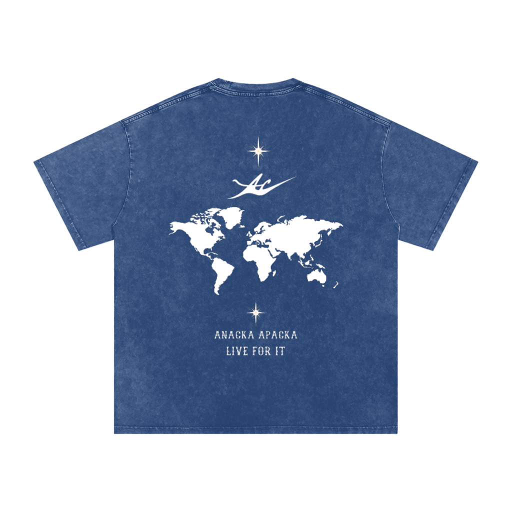 Unisex Snow Washed Oversized Cotton T-Shirt