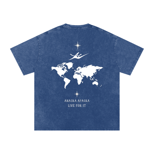 Unisex Snow Washed Oversized Cotton T-Shirt