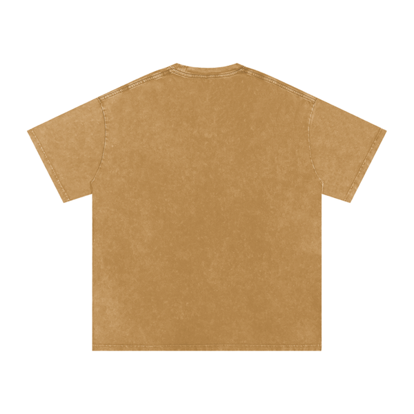 Unisex Snow Washed Oversized Cotton T-Shirt - Live for it