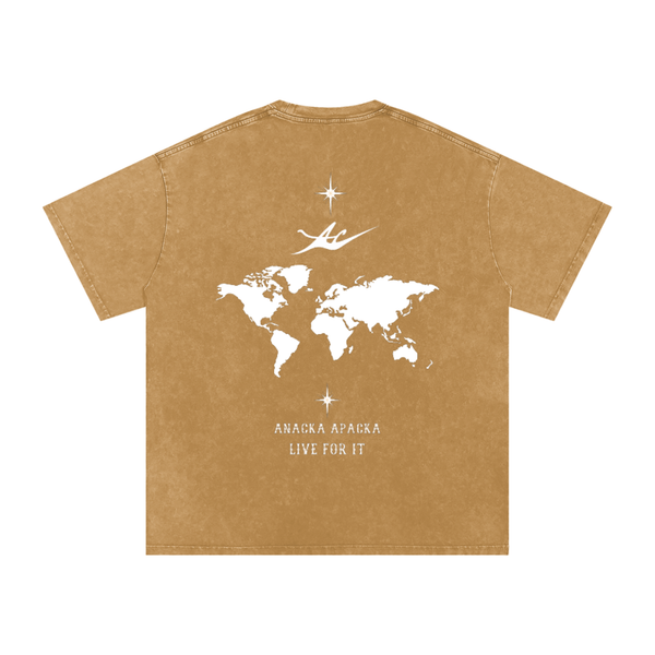 Unisex Snow Washed Oversized Cotton T-Shirt