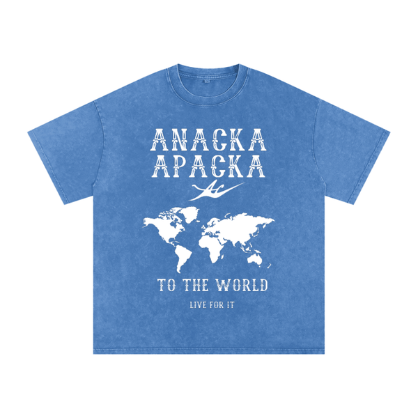Unisex Snow Washed Oversized Cotton T-Shirt