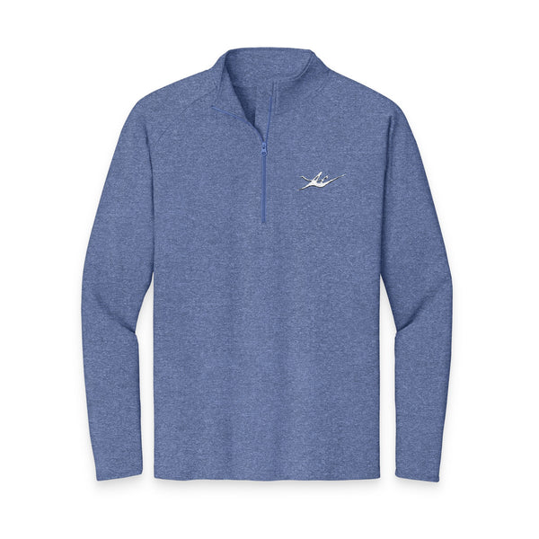 Men's Embroidered Kayak Quarter-Zip Pullover | Lightweight Moisture-Wicking Performance Top