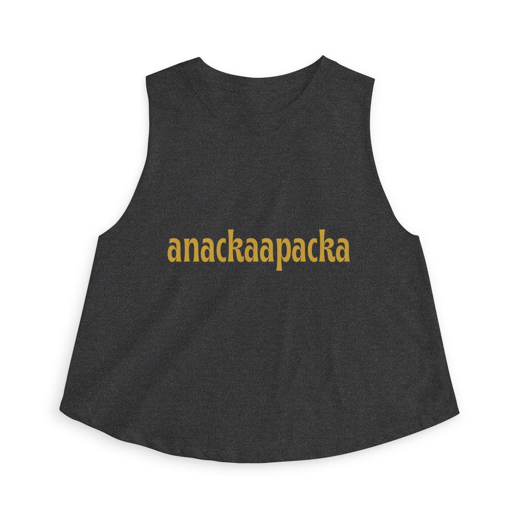 Women's Retro Script Graphic Crop Tank Top