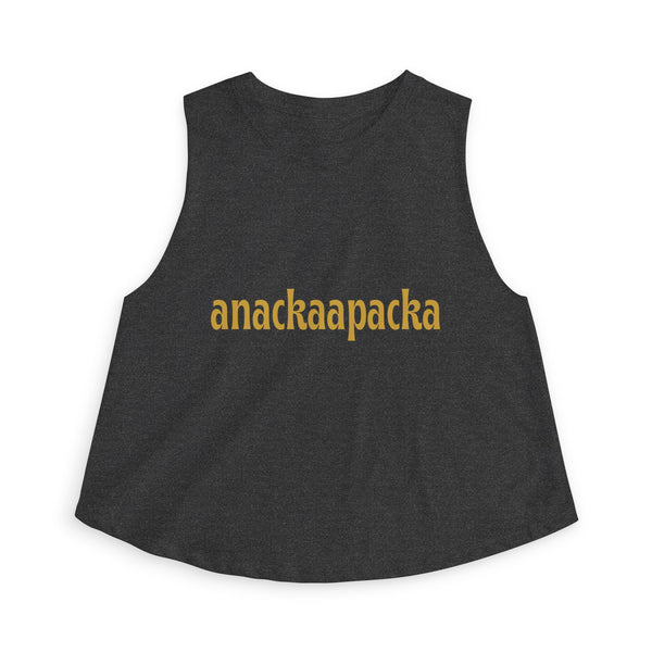 Women's Retro Script Graphic Crop Tank Top