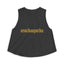 Women's Retro Script Graphic Crop Tank Top