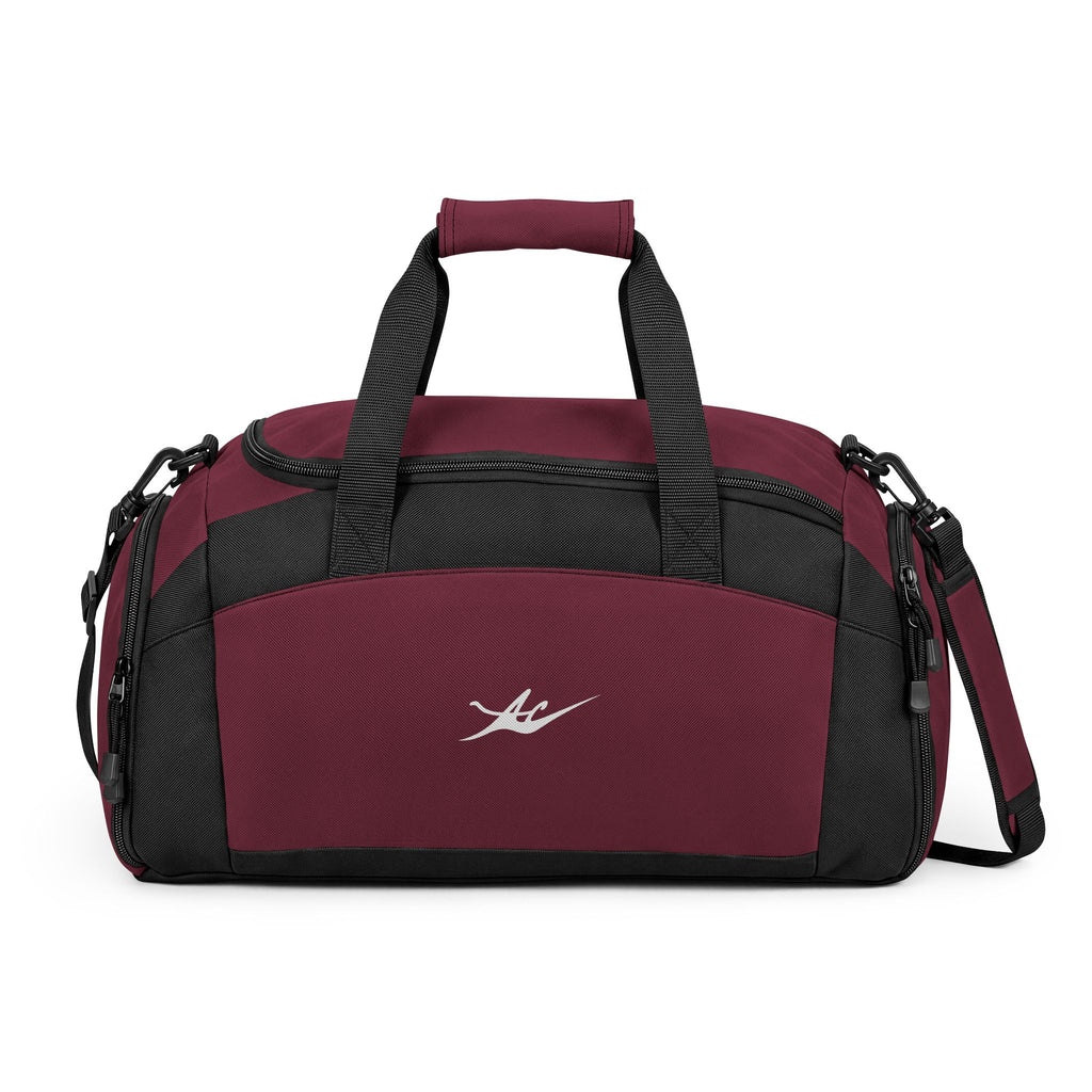 Black Performance Gym Duffle Bag with Adjustable Shoulder Strap