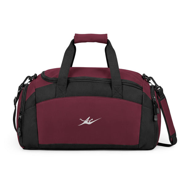 Black Performance Gym Duffle Bag with Adjustable Shoulder Strap