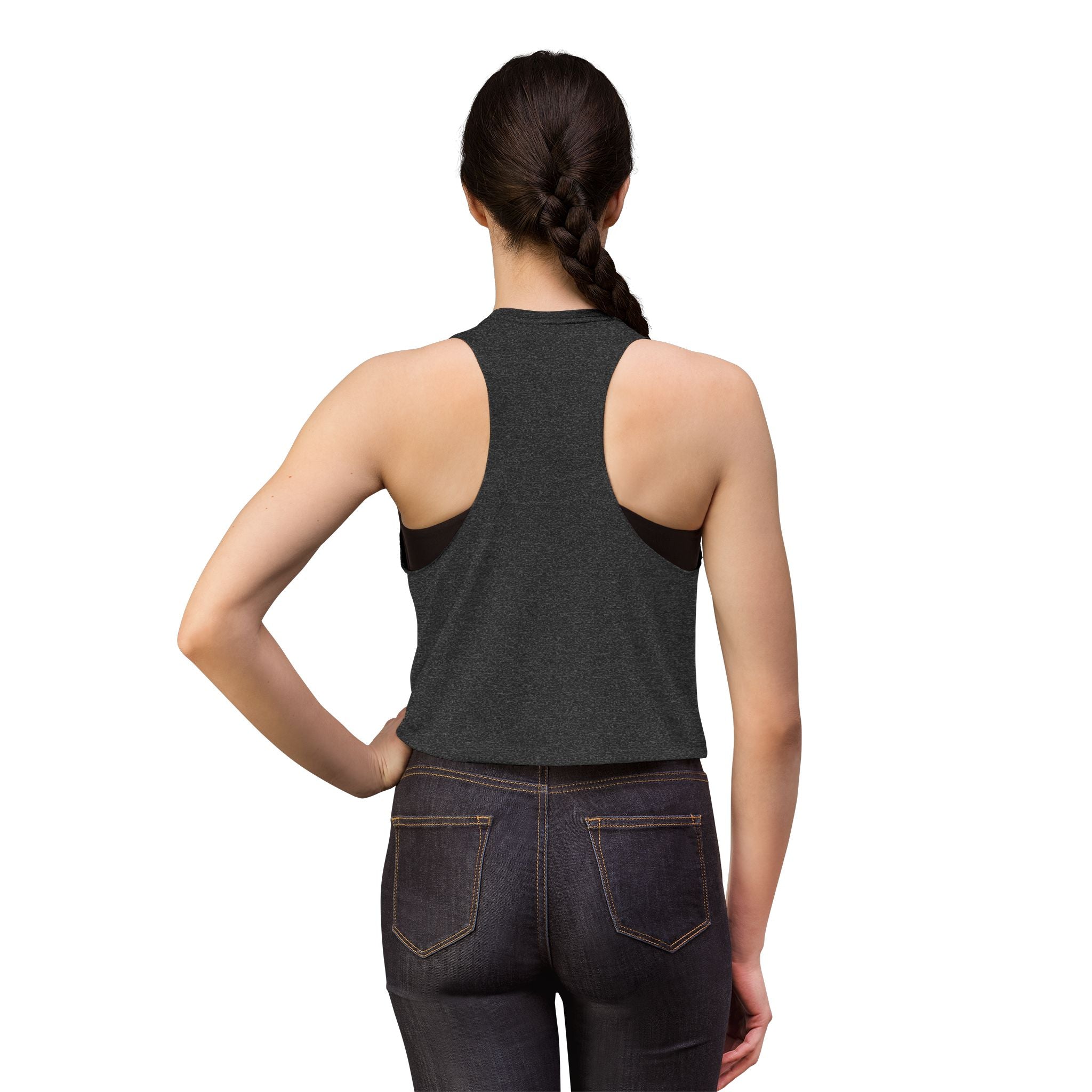 Women's Retro Script Graphic Crop Tank Top