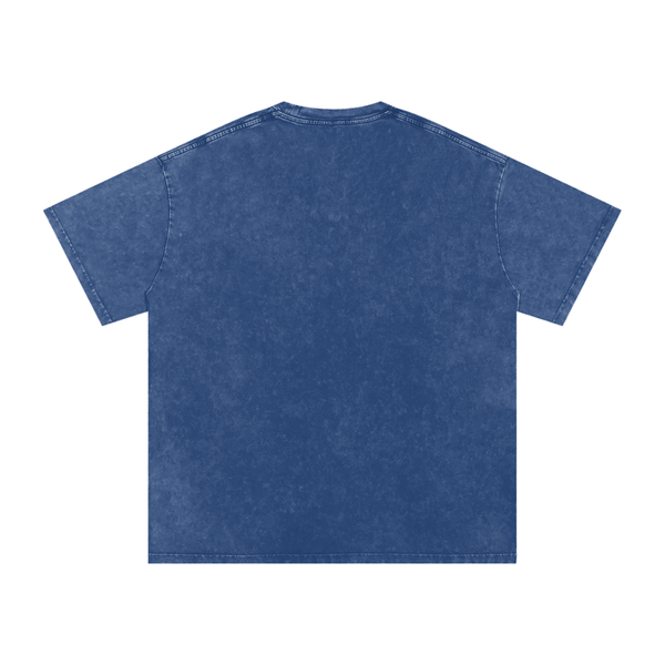 Unisex Snow Washed Oversized Cotton T-Shirt - Live for it