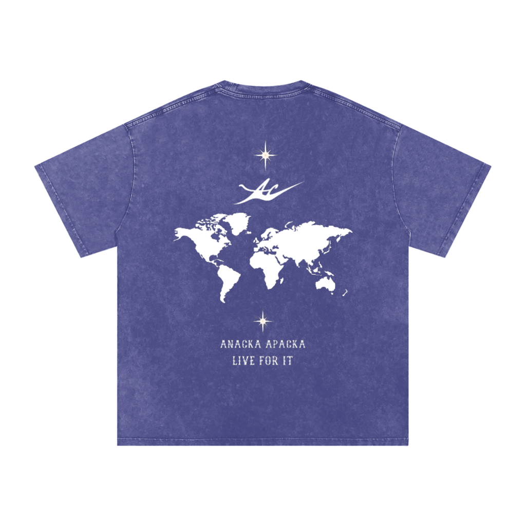 Unisex Snow Washed Oversized Cotton T-Shirt