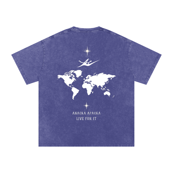Unisex Snow Washed Oversized Cotton T-Shirt