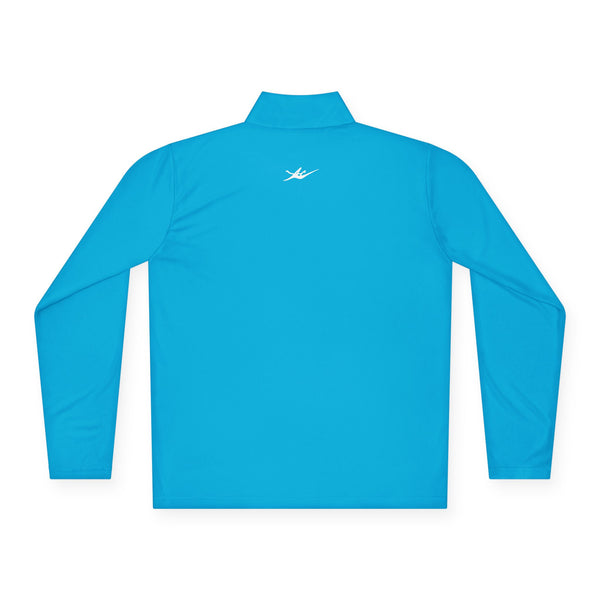 Unisex Embroidered Logo Quarter-Zip Performance Pullover