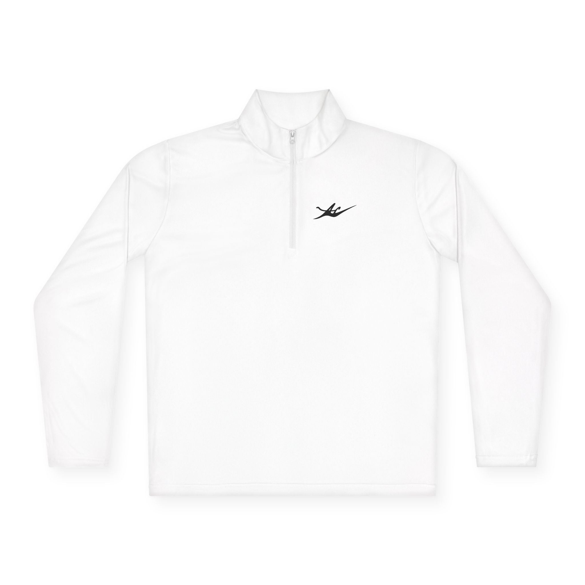 Unisex Embroidered Logo Quarter-Zip Performance Pullover