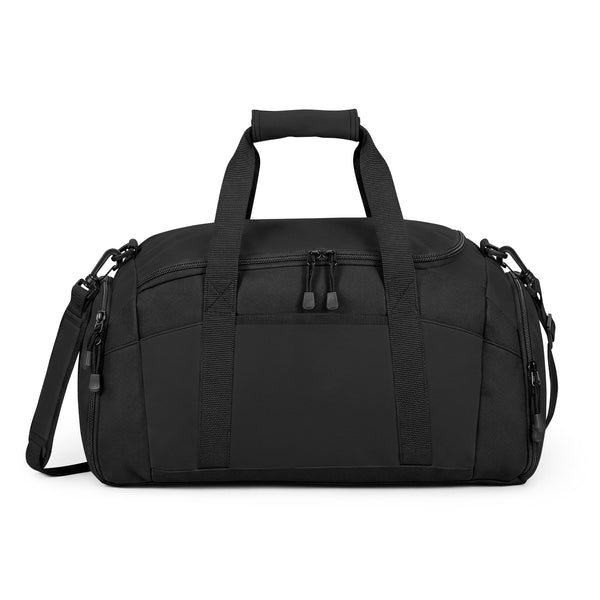 Black Performance Gym Duffle Bag with Adjustable Shoulder Strap