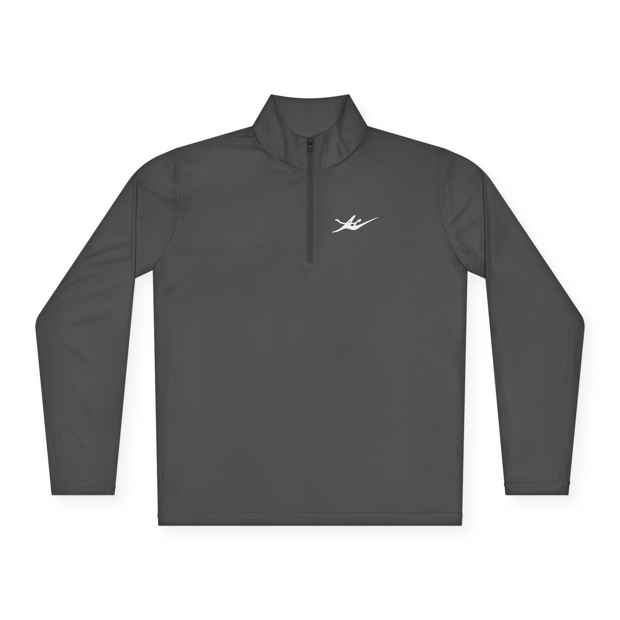 Unisex Embroidered Logo Quarter-Zip Performance Pullover