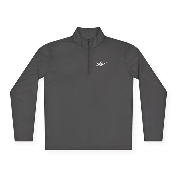 Unisex Embroidered Logo Quarter-Zip Performance Pullover