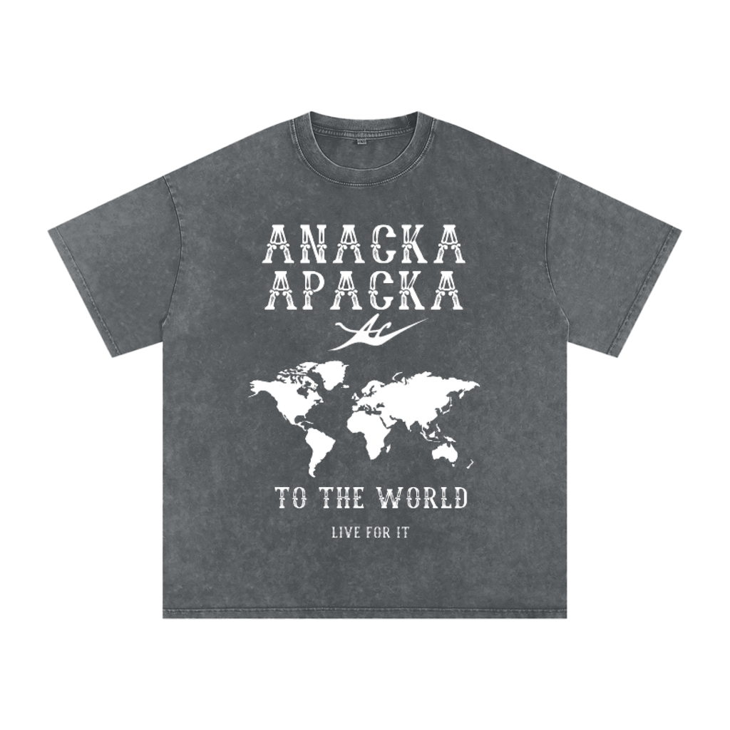 Unisex Snow Washed Oversized Cotton T-Shirt