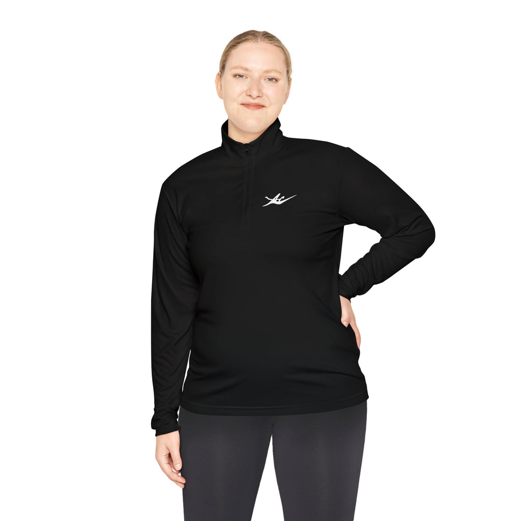 Unisex Embroidered Logo Quarter-Zip Performance Pullover