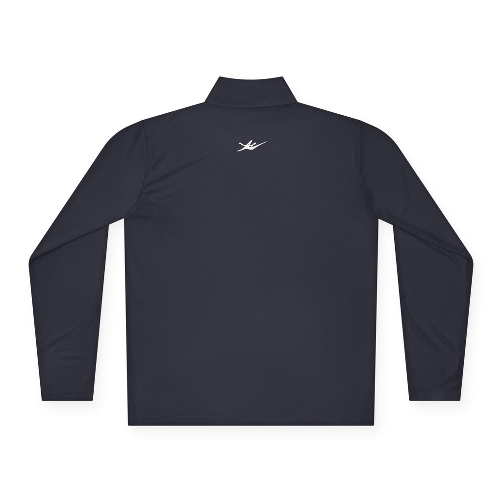 Unisex Embroidered Logo Quarter-Zip Performance Pullover