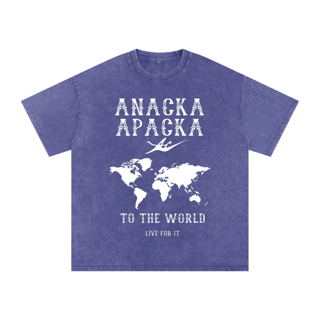 Unisex Snow Washed Oversized Cotton T-Shirt