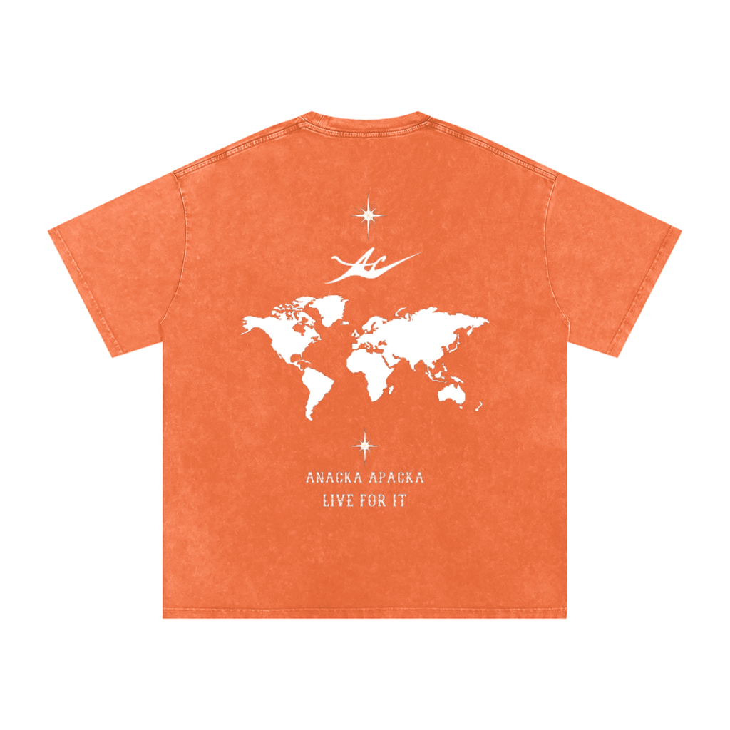 Unisex Snow Washed Oversized Cotton T-Shirt