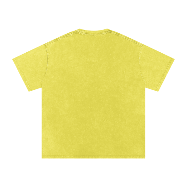 Unisex Snow Washed Oversized Cotton T-Shirt - Live for it