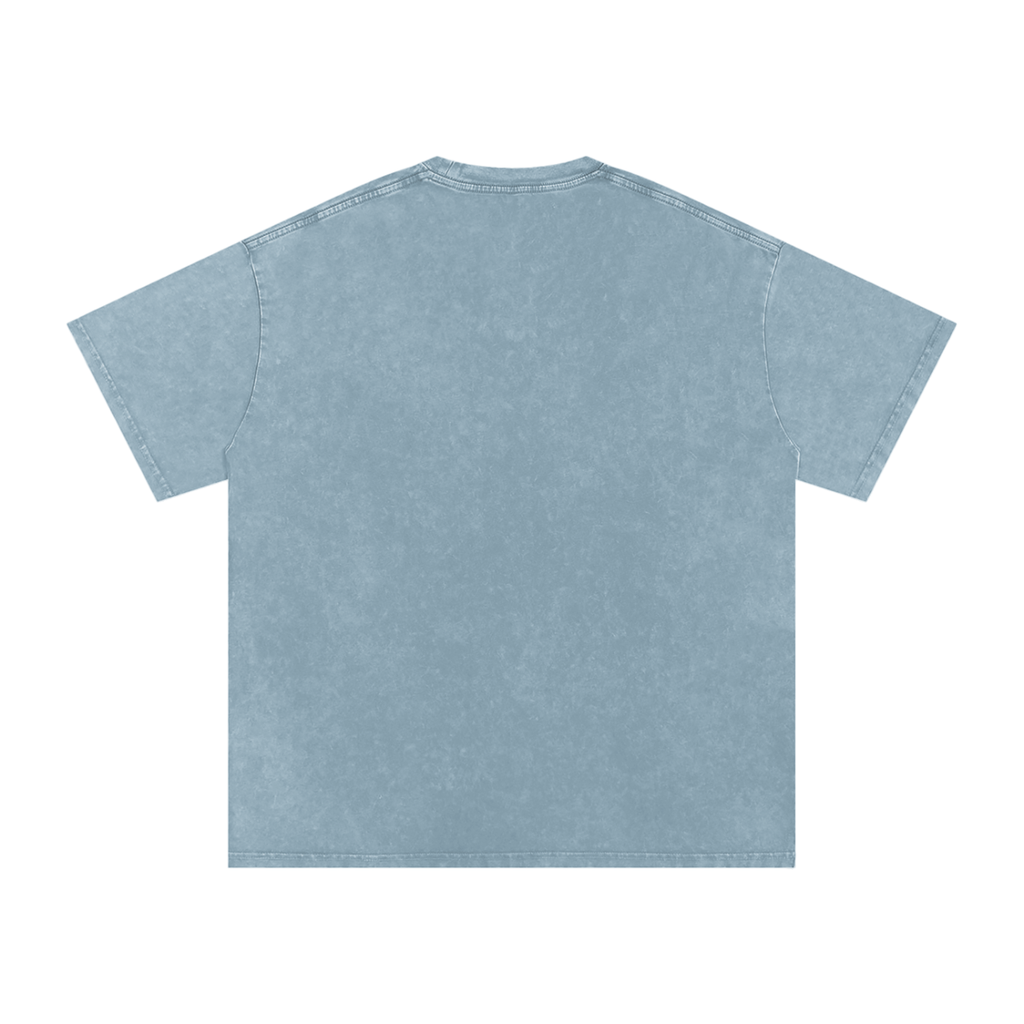 Unisex Snow Washed Oversized Cotton T-Shirt - Live for it
