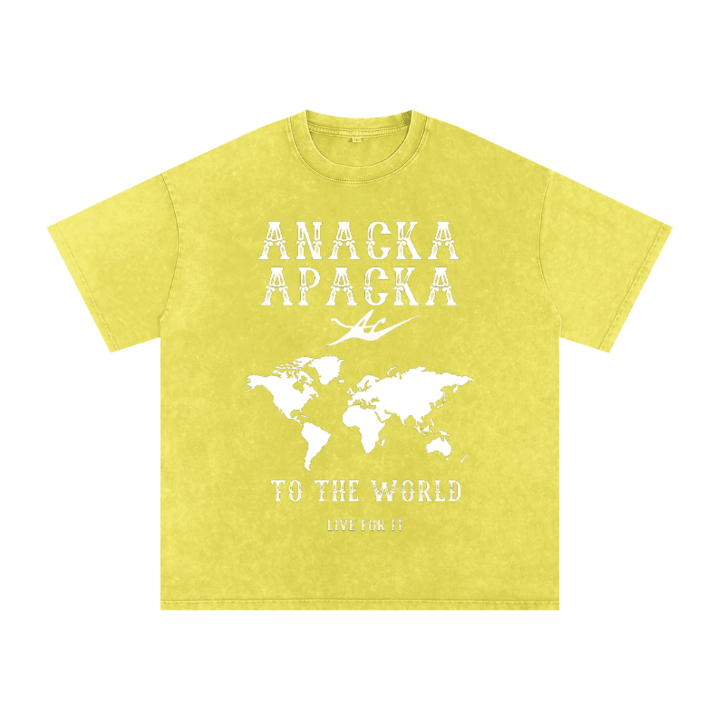 Unisex Snow Washed Oversized Cotton T-Shirt