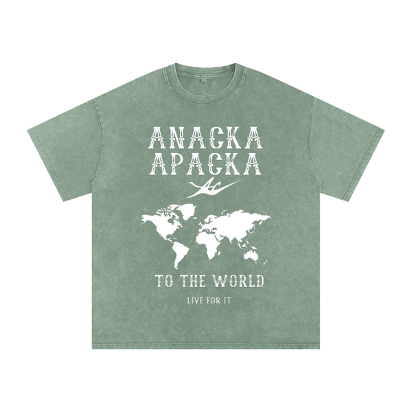 Unisex Snow Washed Oversized Cotton T-Shirt