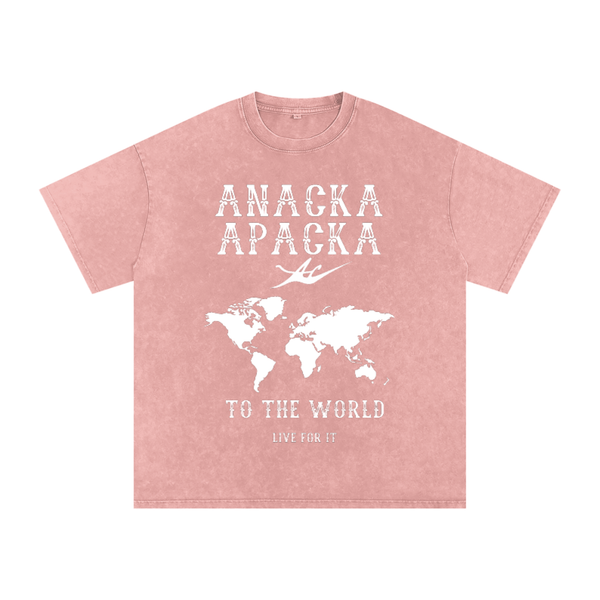 Unisex Snow Washed Oversized Cotton T-Shirt