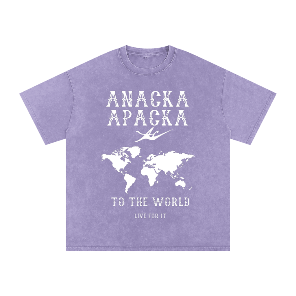 Unisex Snow Washed Oversized Cotton T-Shirt