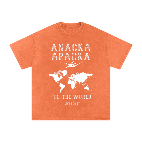 Unisex Snow Washed Oversized Cotton T-Shirt